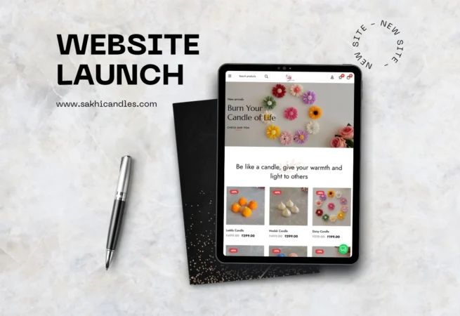 Minimalist Website Launch Computer Mockup Instagram Post (1920 x 850 px)
